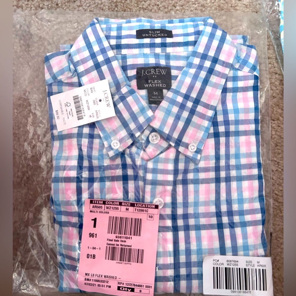 J crew slim untucked button down
